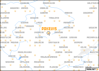 map of Pakėvis
