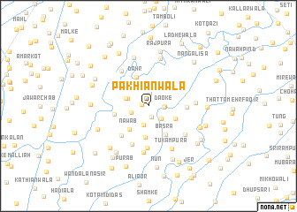 map of Pakhiānwāla