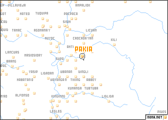 map of Pakia