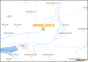 map of Pakosławice