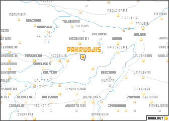 map of Pakruojis