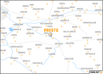 map of Päkste