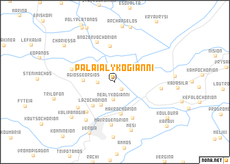map of Palaiá Lykógianni