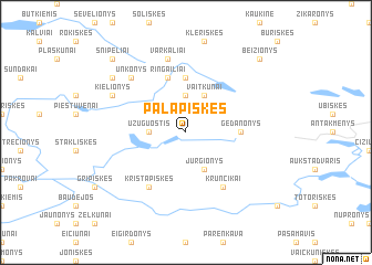 map of Palapiškės