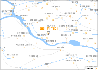 map of Paleičiai
