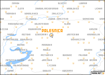 map of Paleśnica