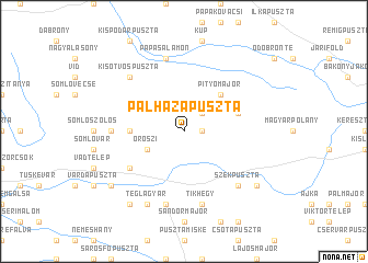 map of Pálházapuszta