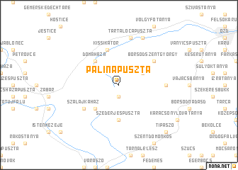 map of Palinapuszta
