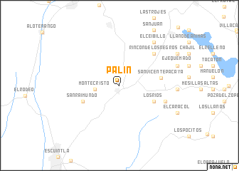 map of Palín