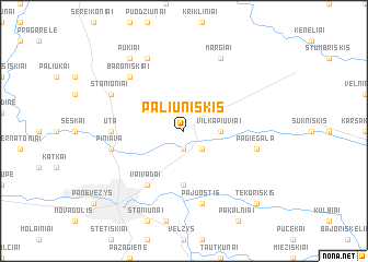 map of Paliūniškis