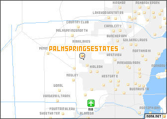 map of Palm Springs Estates