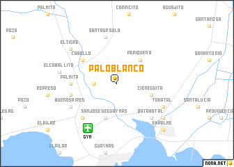 map of Palo Blanco