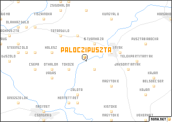 map of Pálóczipuszta