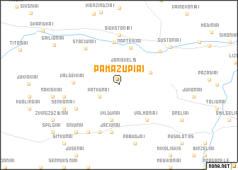 map of Pamažupiai