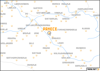 map of Pameče