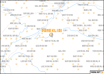 map of Pamėkliai