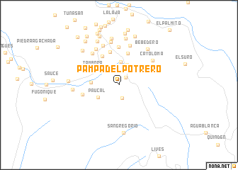 map of Pampa del Potrero