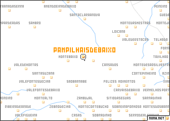 map of Pampilhais de Baixo