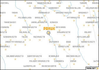 map of Pamuk