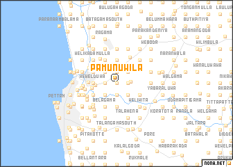 map of Pamunuwila