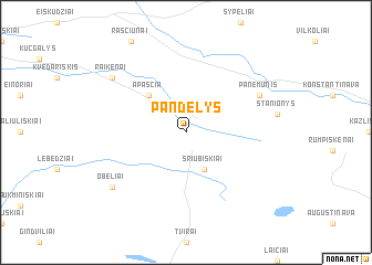 map of Pandėlys