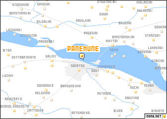 map of Panemunė