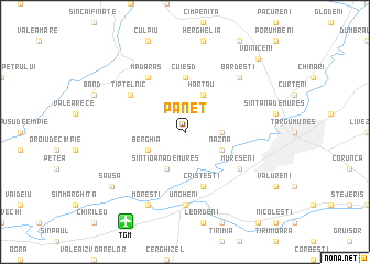 map of Pănet