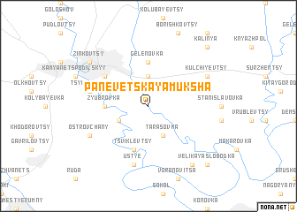 map of Panevetskaya Muksha