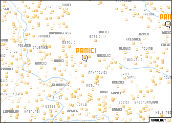 map of Panići