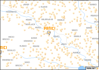 map of Panići