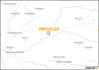 map of Pantalica