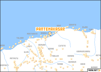 map of Pante Makasar