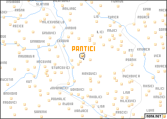 map of Pantići