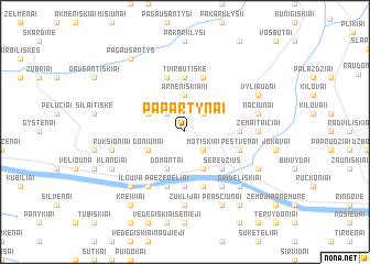 map of Papartynai
