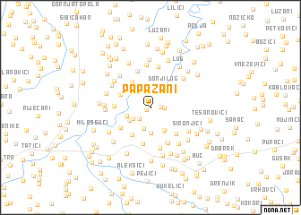 map of Papažani