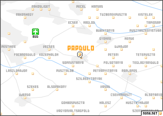 map of Papdůlő
