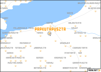 map of Papkutapuszta