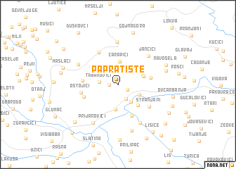 map of Papratište