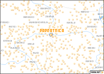 map of Papratnica