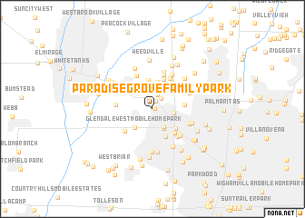map of Paradise Grove Family Park