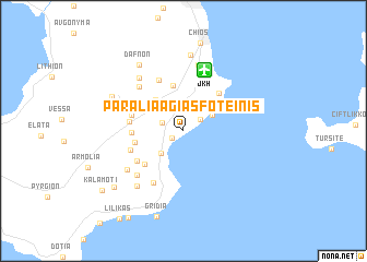 map of Paralía Agías Foteinís