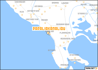 map of Paralía Kanalíou