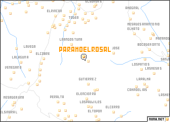 map of Páramo El Rosal