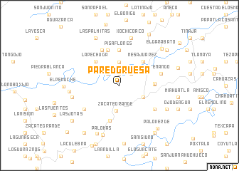 map of Pared Gruesa