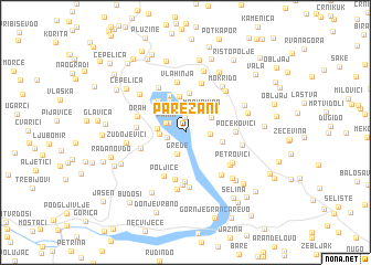 map of (( Parežani ))