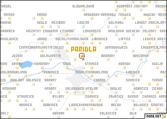 map of Pařidla