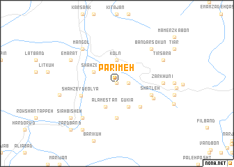 map of Pārīmeh