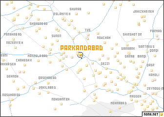 map of Parkandābād