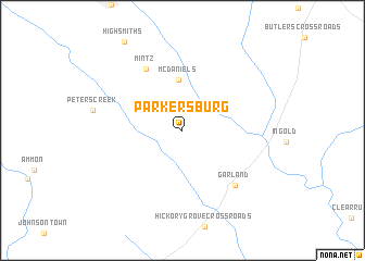 map of Parkersburg