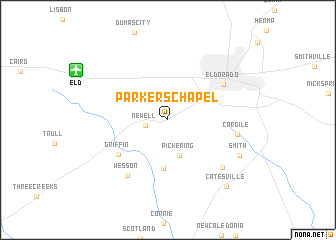 map of Parkers Chapel